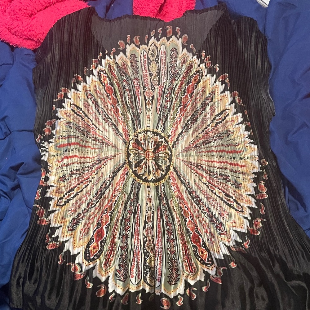 Elegant Black and Multicolor Women's Top